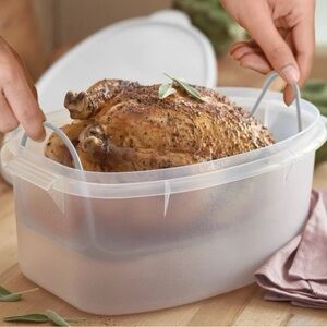 Tupperware‎ XL Food Storage Container 6L 1.55 gal Holds Full Chickens Ham Roasts